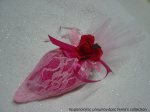 Χειροποίητη μπομπονιέρα πουγκί γάμου αρραβώνα λουλούδι fenia's collection €1,20